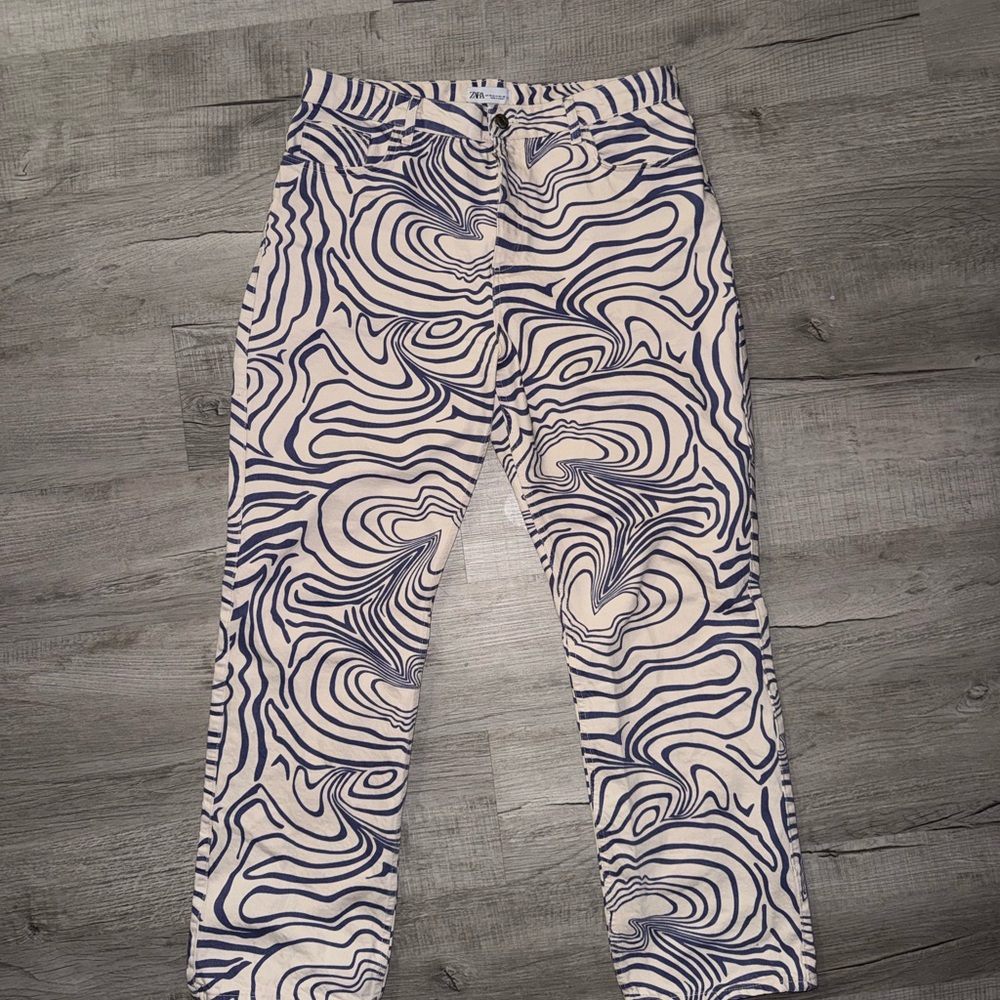 Stylish Blue and White Womens Jeans